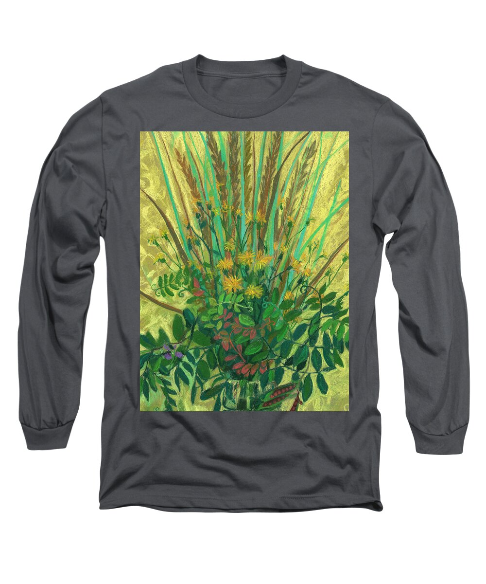 Floral Art Long Sleeve T-Shirt featuring the pastel Bouquet from the Finnish Bay by Julia Khoroshikh