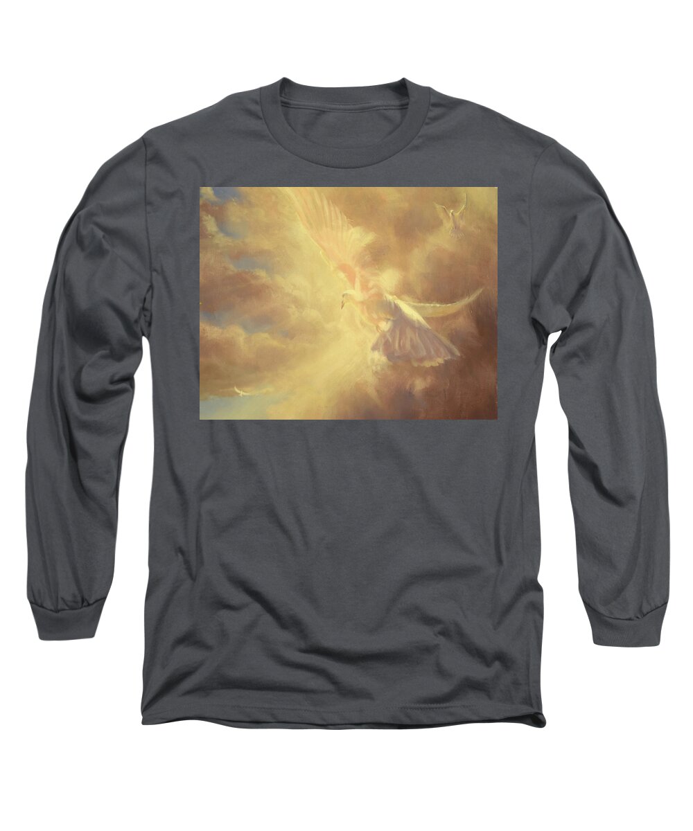 Holy Long Sleeve T-Shirt featuring the painting Breath of Life by Graham Braddock