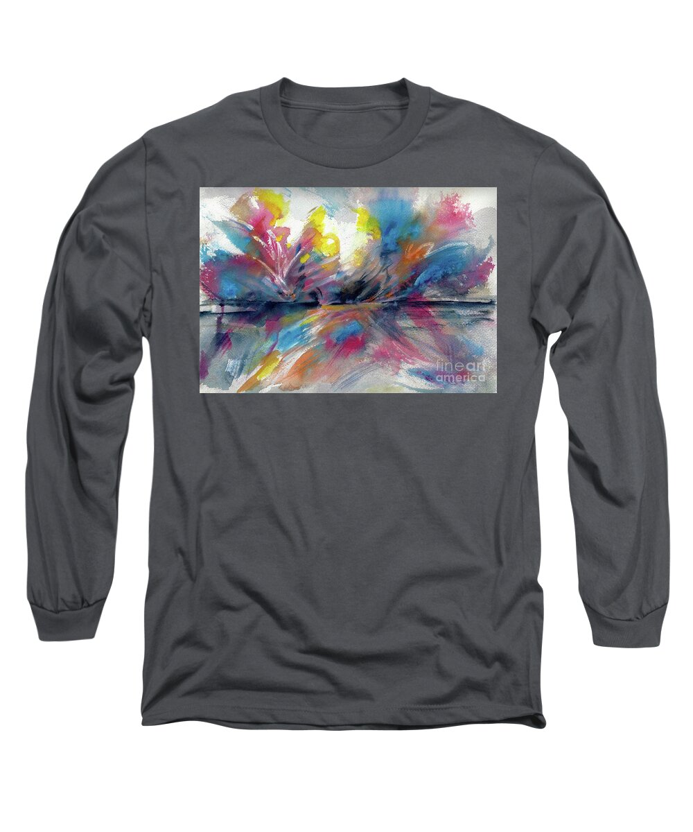 Seascape Long Sleeve T-Shirt featuring the painting Breezy by Francelle Theriot