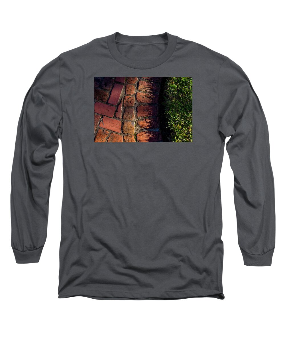 Bricks Long Sleeve T-Shirt featuring the photograph Brick Path in Afternoon Light by Derek Dean