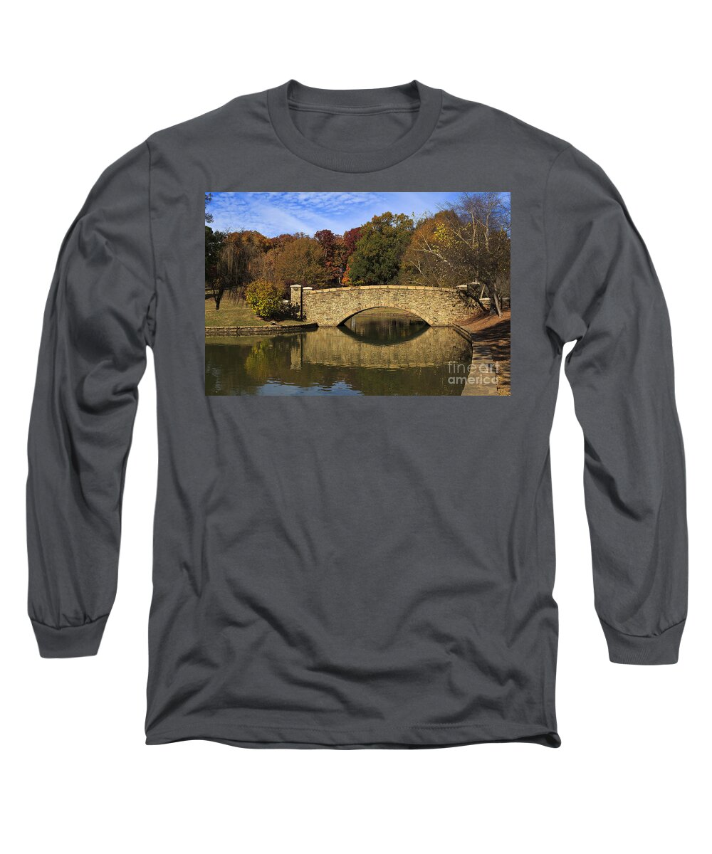 Freedom Long Sleeve T-Shirt featuring the photograph Bridge Reflection by Jill Lang