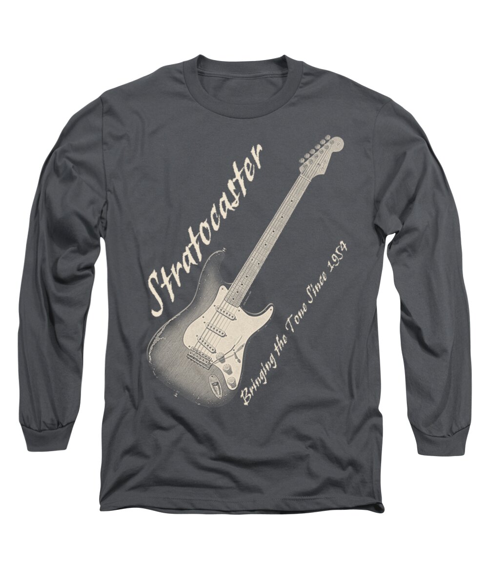 Stratocaster Long Sleeve T-Shirt featuring the photograph Bringing the Tone Strat Shirt by WB Johnston