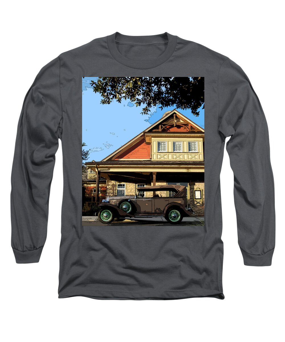 1932 Buick Long Sleeve T-Shirt featuring the photograph Brunch at Arnies by James Rentz