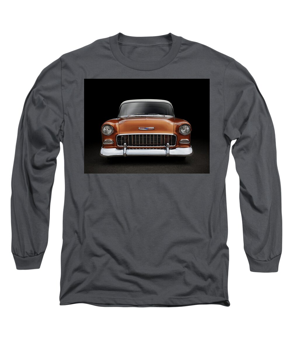 Car Long Sleeve T-Shirt featuring the digital art Butterscotch Bel Air by Douglas Pittman