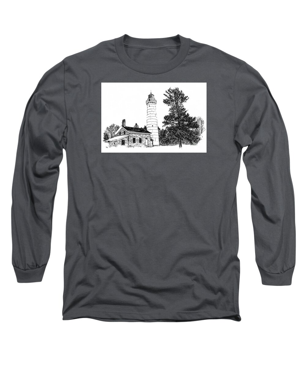 Door County Wisconsin Architecture Long Sleeve T-Shirt featuring the photograph Cana Seldom Seen by Jim Rossol