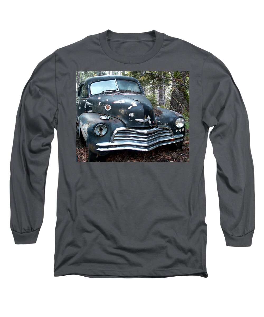 Car Long Sleeve T-Shirt featuring the photograph Car in the Woods by Pamela S Eaton-Ford
