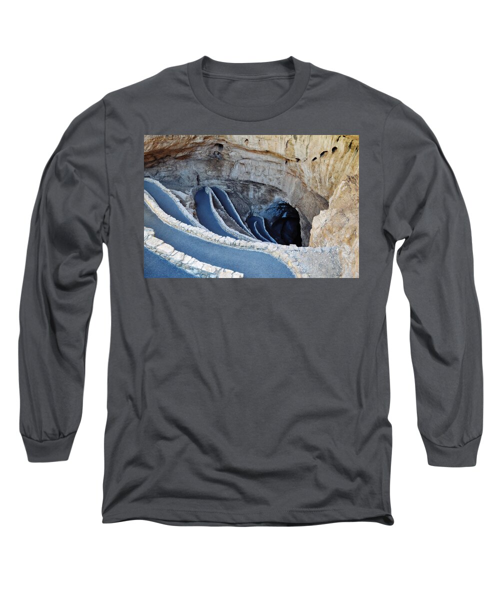 Carlsbad Caverns National Park Long Sleeve T-Shirt featuring the photograph Carlsbad Caverns Natural Entrance by Kyle Hanson