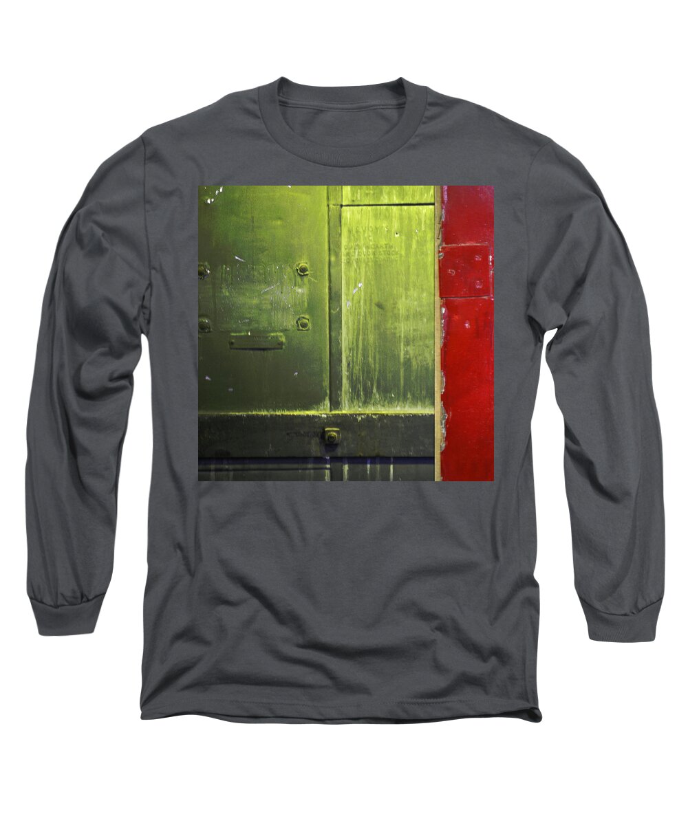 Metal Long Sleeve T-Shirt featuring the photograph Carlton 6 - firedoor abstract by Tim Nyberg