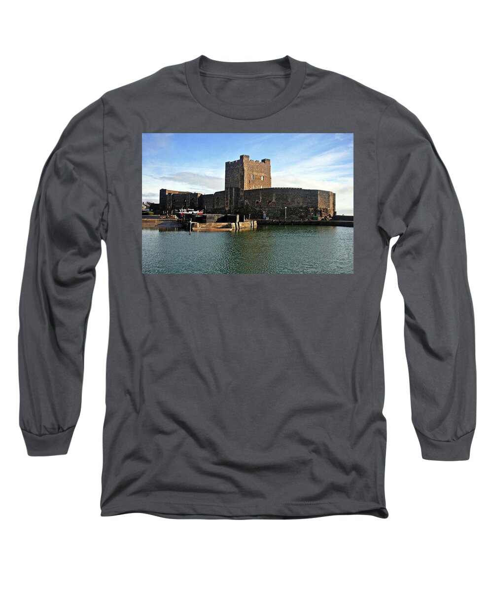 Carrickfergus Castle Long Sleeve T-Shirt featuring the photograph Carrickfergus Castle by John Hughes