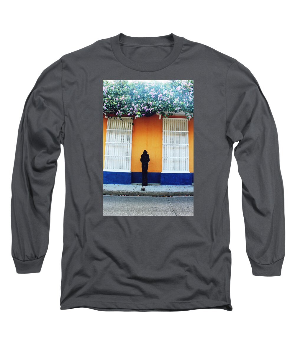 Man Long Sleeve T-Shirt featuring the photograph Cartagena street by Infinite Pixels