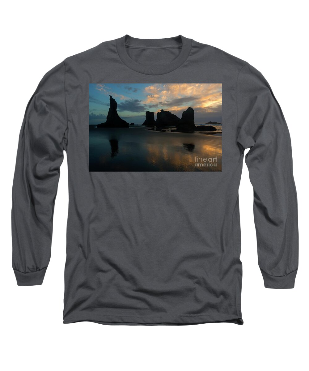 Seastacks Long Sleeve T-Shirt featuring the photograph Castles in the Sand by Michael Dawson