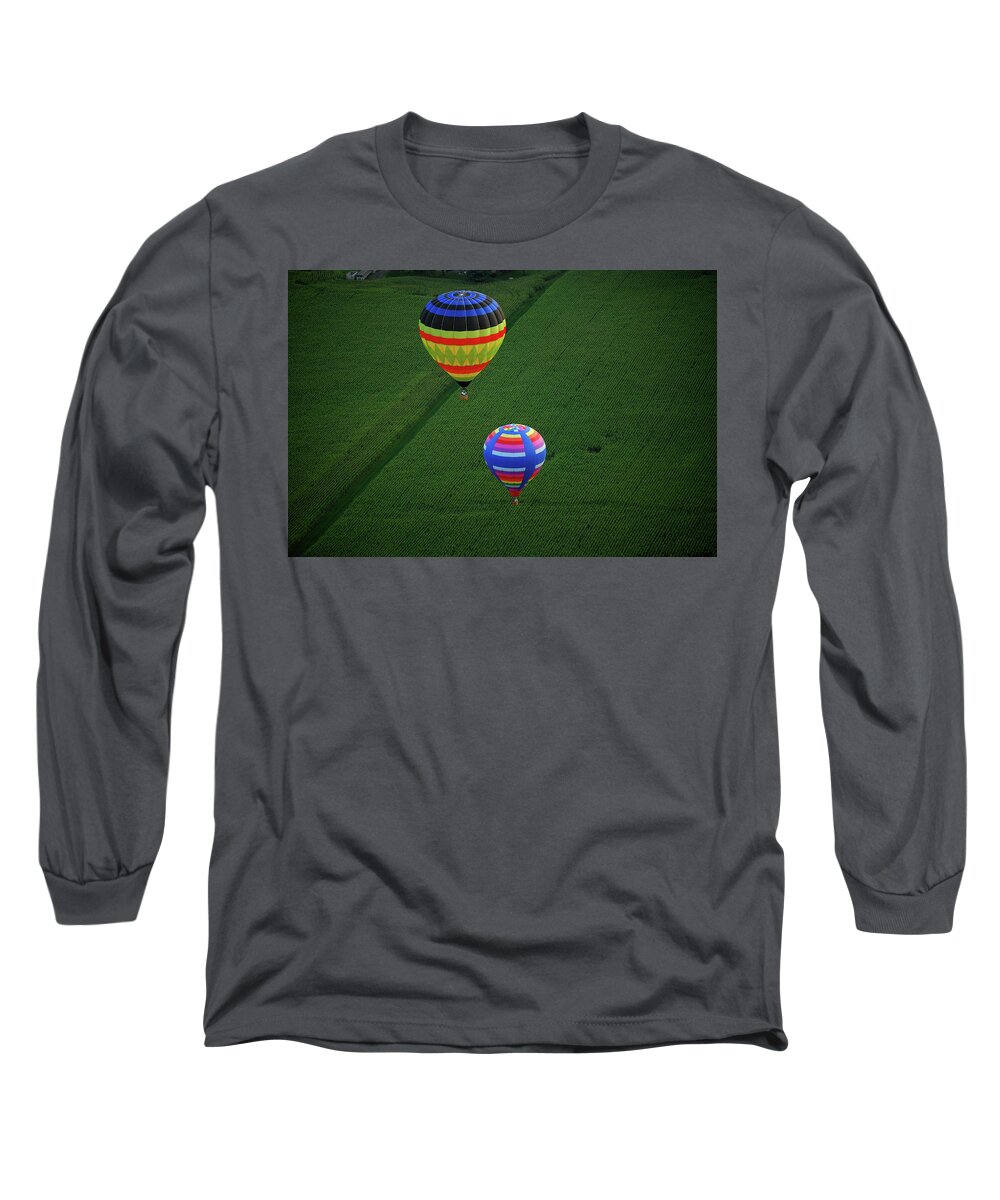 Balloon Long Sleeve T-Shirt featuring the photograph Catch me if you can by Lori Tambakis