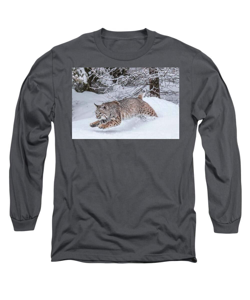 Animal Long Sleeve T-Shirt featuring the photograph Catching Some Air by Teresa Wilson