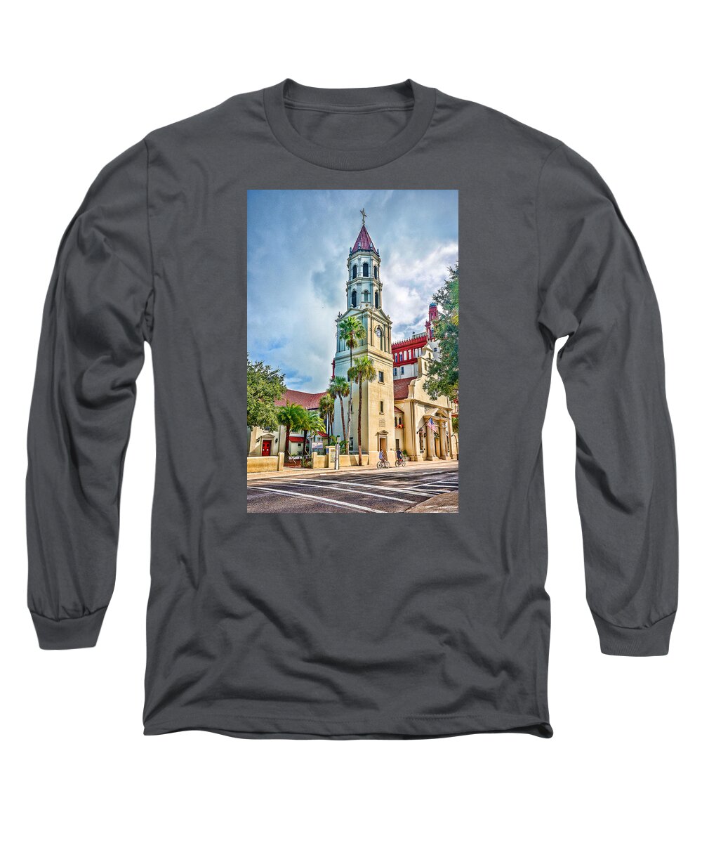 Saint Augustine Long Sleeve T-Shirt featuring the photograph Cathedral Basilica by Anthony Baatz