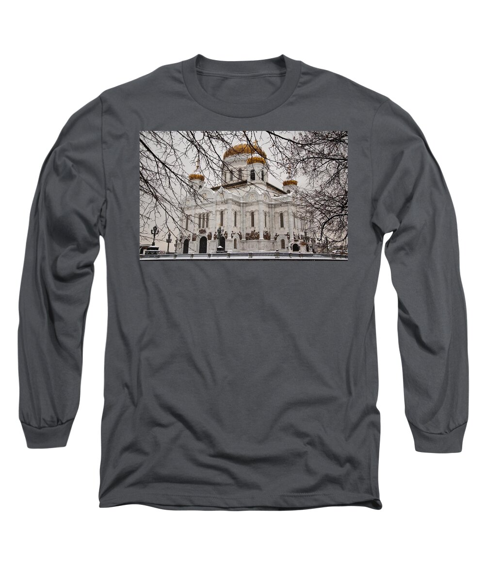 Cathedral Of Christ The Saviour Long Sleeve T-Shirt featuring the digital art Cathedral of Christ the Saviour by Maye Loeser