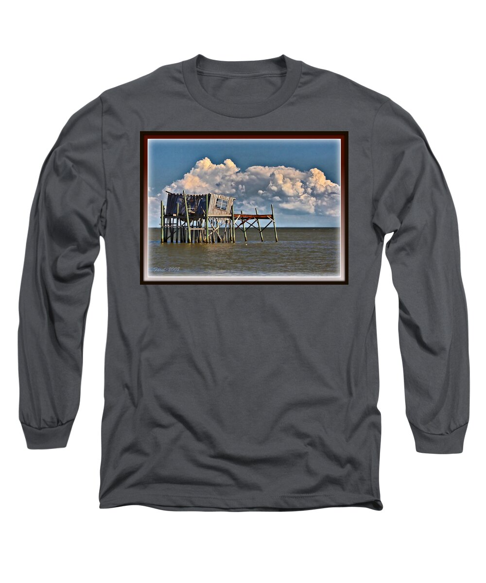 Cedar Key Long Sleeve T-Shirt featuring the photograph Cedar Key Honeymoon Shack I by Farol Tomson