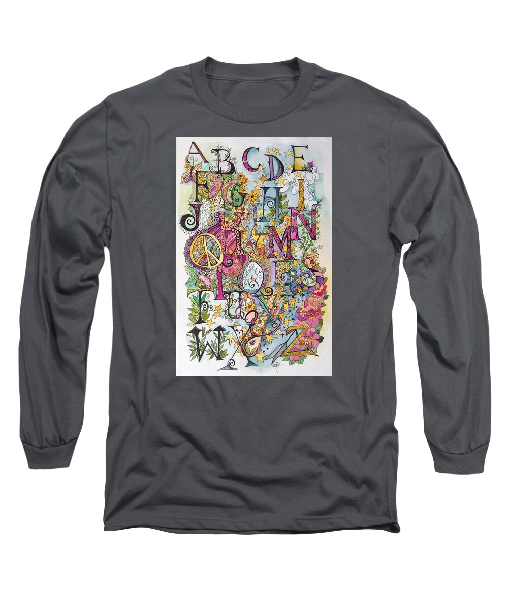 Happy Long Sleeve T-Shirt featuring the painting Celebrate by Claudia Cole Meek