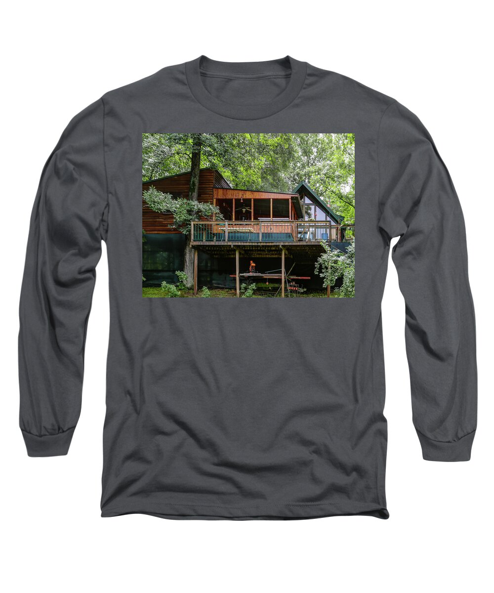 Real Estate Photography Long Sleeve T-Shirt featuring the photograph Chalet face at Burns Rd by Jeff Kurtz