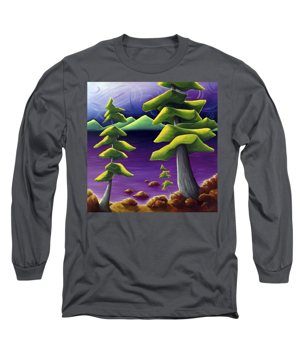 Landscape Long Sleeve T-Shirt featuring the painting Change Of Pace by Richard Hoedl