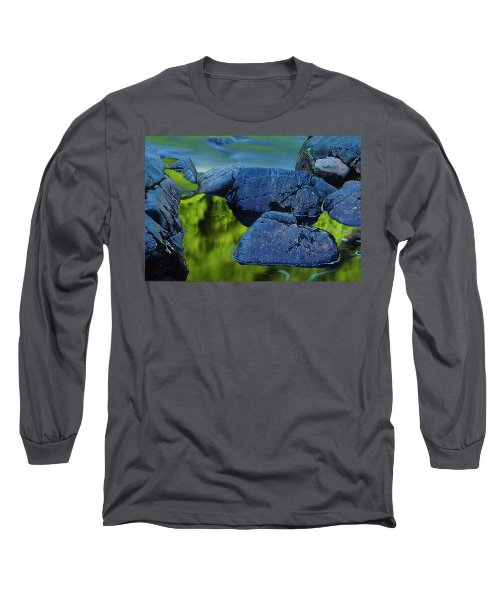 Spring Long Sleeve T-Shirt featuring the photograph Cheticamp River Spring Reflections #2 by Irwin Barrett