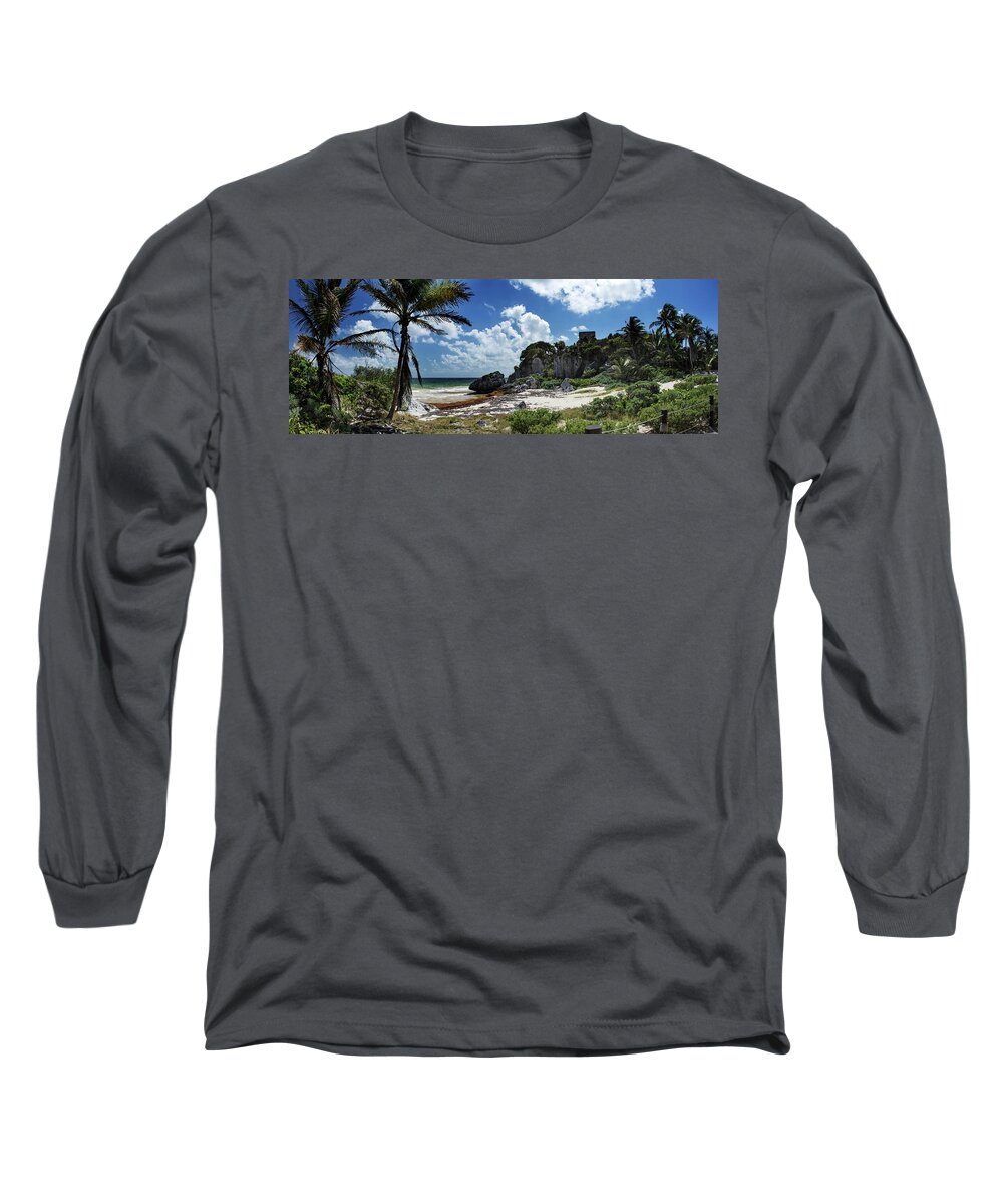 Chillout Long Sleeve T-Shirt featuring the photograph Chillout in Tulum by Robert Grac