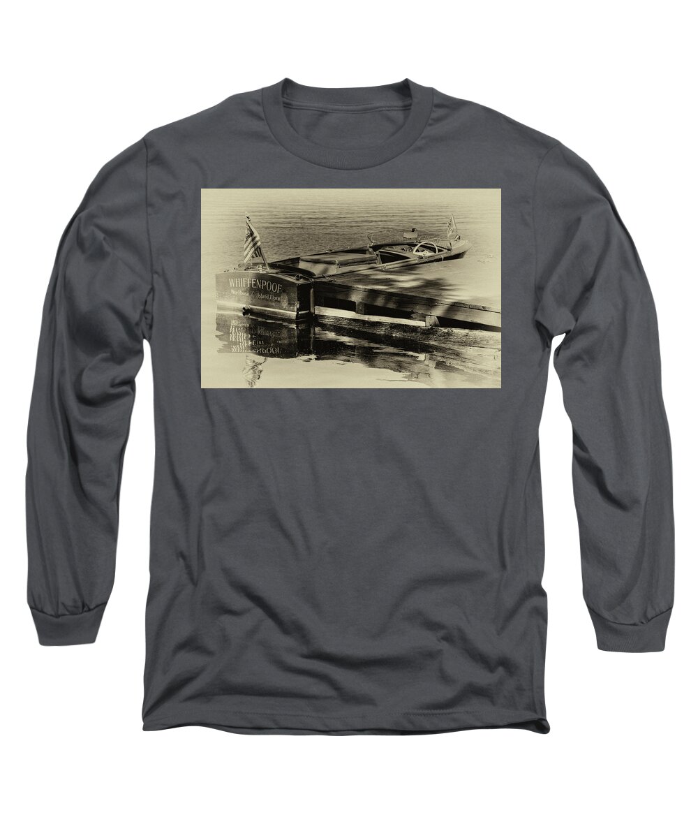 1958 Chris-craft Continental Long Sleeve T-Shirt featuring the photograph Vintage Chris Craft - 1958 by David Patterson