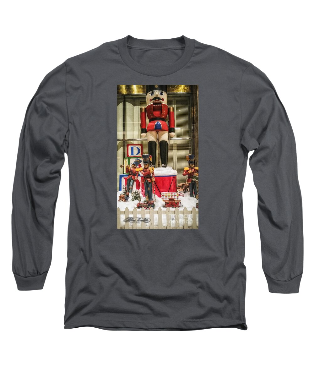 Photoshop Long Sleeve T-Shirt featuring the photograph Christmas Nutcracker by Melissa Messick
