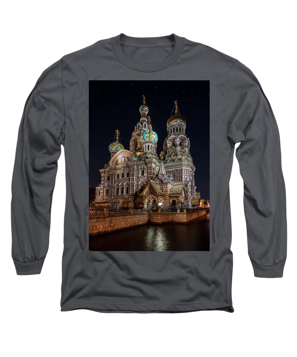 Peterburg Long Sleeve T-Shirt featuring the photograph Church of the Savior on Spilled Blood by Jaroslaw Blaminsky
