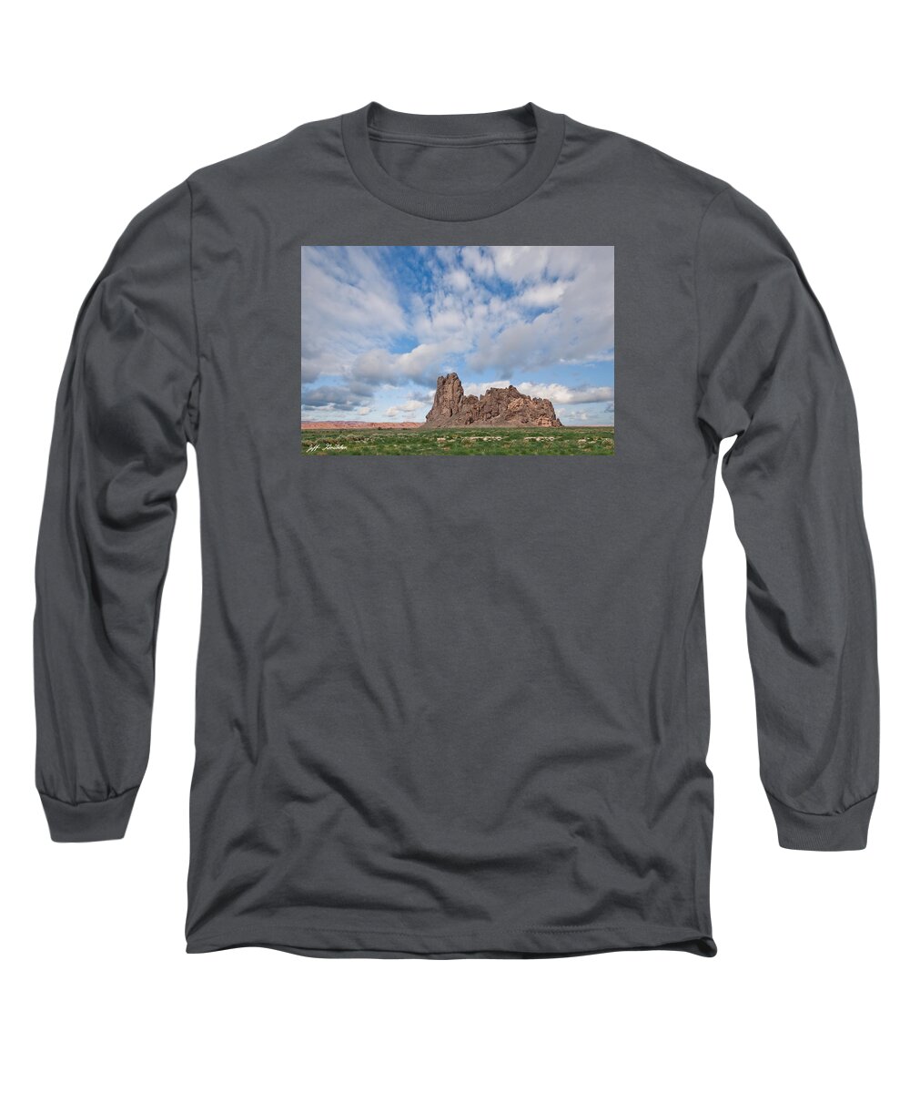 Arizona Long Sleeve T-Shirt featuring the photograph Church Rock by Jeff Goulden