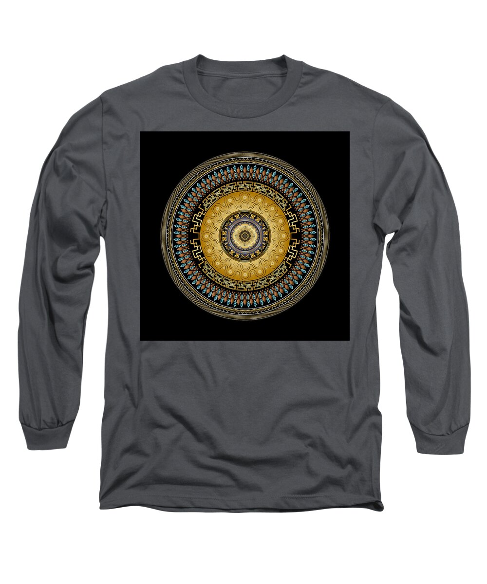 Mandala Long Sleeve T-Shirt featuring the digital art Circularium No 2642 by Alan Bennington
