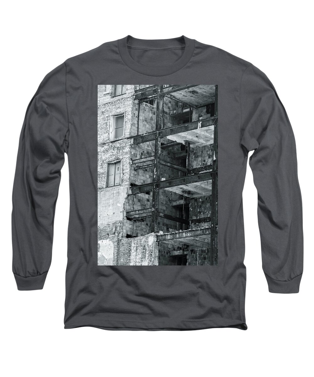 Building Long Sleeve T-Shirt featuring the photograph City ruins by Jason Hughes