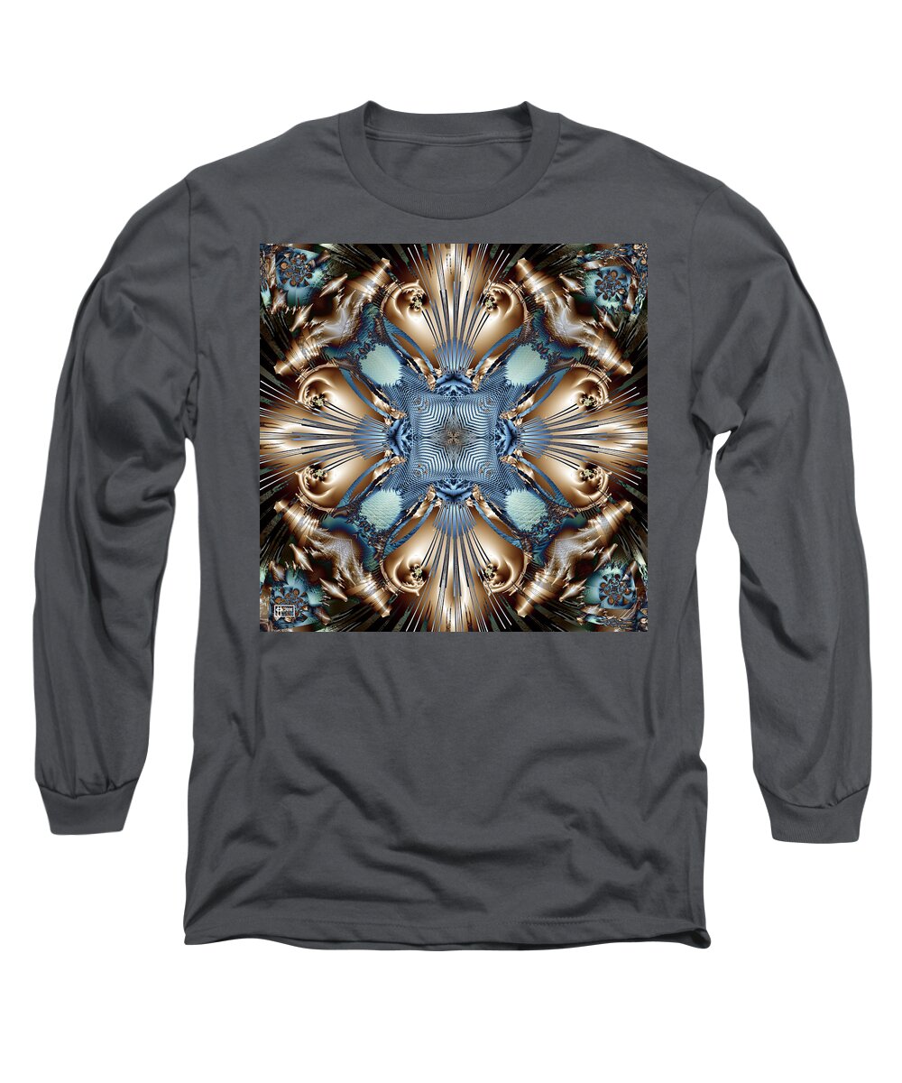 Abstract Long Sleeve T-Shirt featuring the digital art Clair de Lune by Jim Pavelle