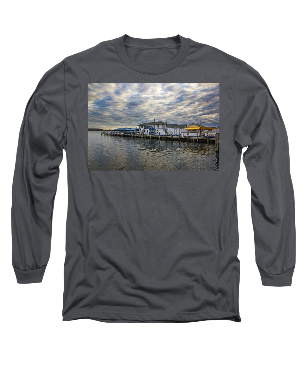 Claudio's Long Sleeve T-Shirt featuring the photograph Claudio's Dock by Robert Seifert