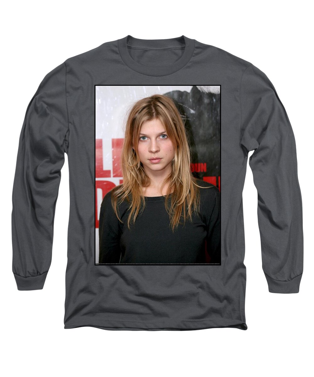 Clemence Poesy Long Sleeve T-Shirt featuring the photograph Clemence Poesy by Mariel Mcmeeking