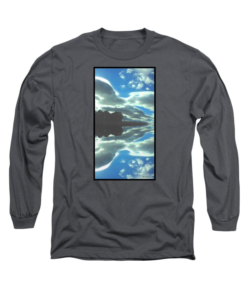 Landscape Long Sleeve T-Shirt featuring the photograph Cloud Drama Reflections by Anastasia Savage Ealy