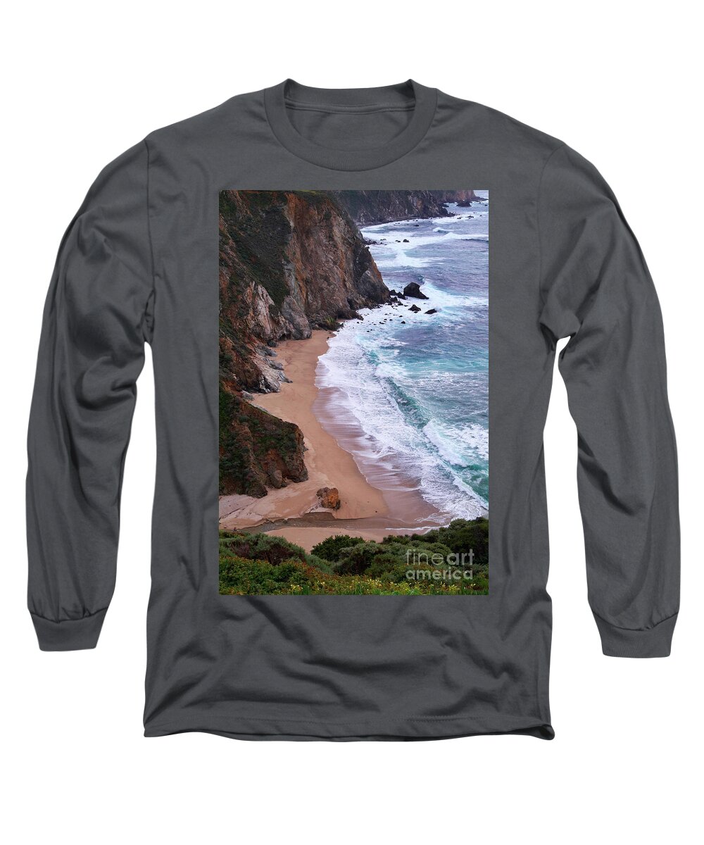 Big Sur Long Sleeve T-Shirt featuring the photograph Coastal View at Big Sur by Charlene Mitchell