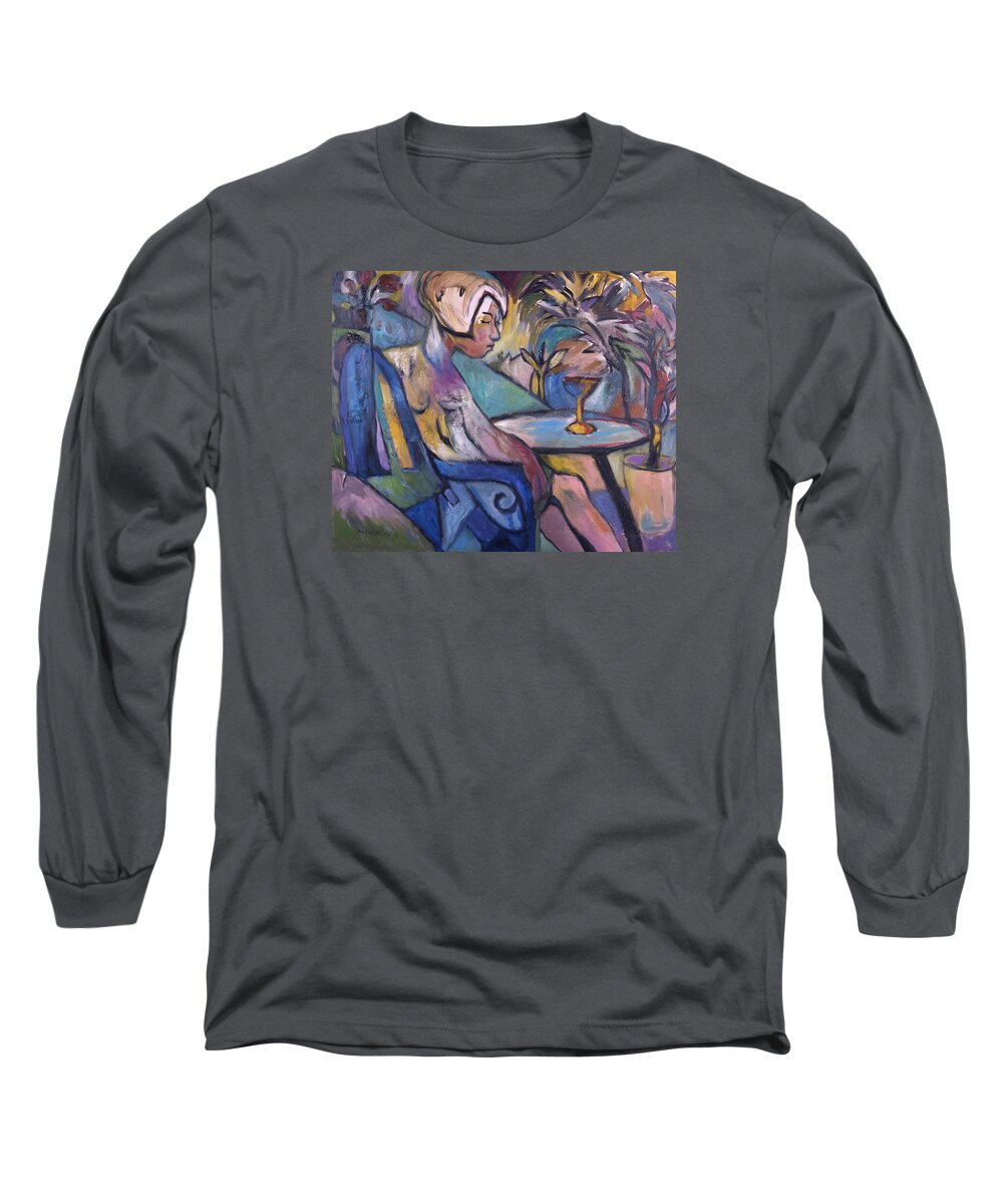 Cocktail Long Sleeve T-Shirt featuring the painting Cocktail by Mykul Anjelo