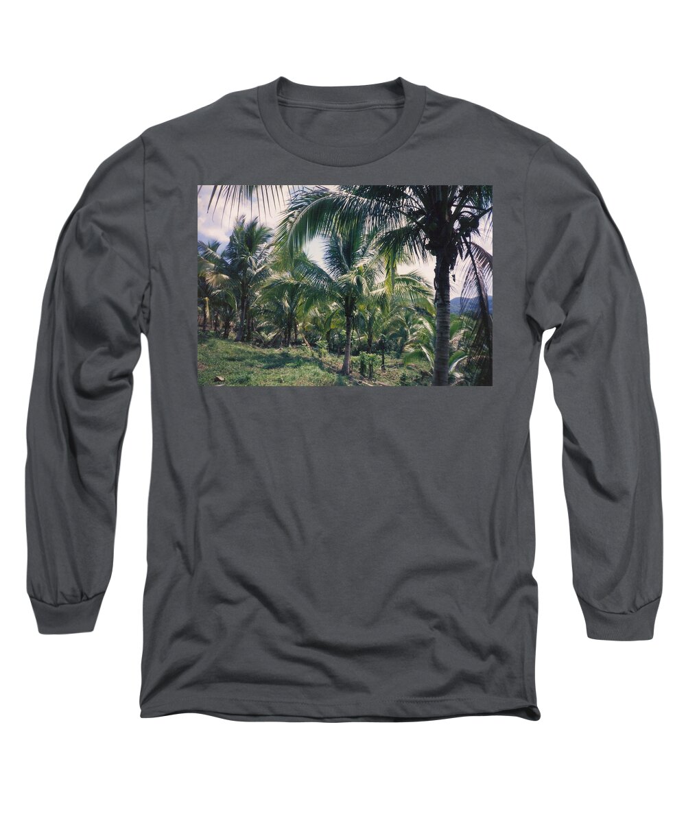 Jamaica Long Sleeve T-Shirt featuring the photograph Coconut Farm by Debbie Levene