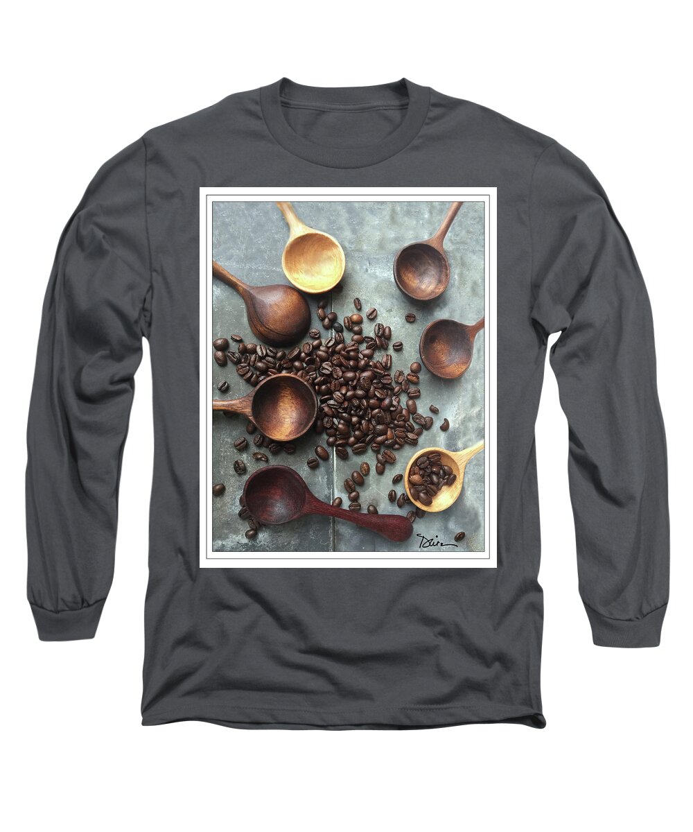 Coffee Long Sleeve T-Shirt featuring the photograph Coffee Spoons by Peggy Dietz
