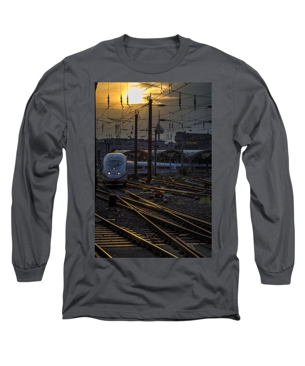 Deutsche Long Sleeve T-Shirt featuring the photograph Cologne Central Station by Pablo Lopez