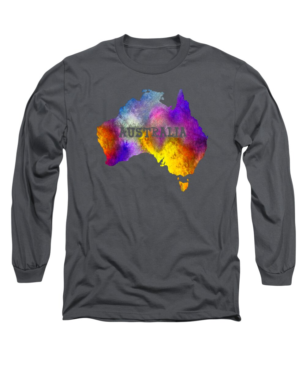 Digital Art Long Sleeve T-Shirt featuring the photograph Colorful Australia by Kaye Menner
