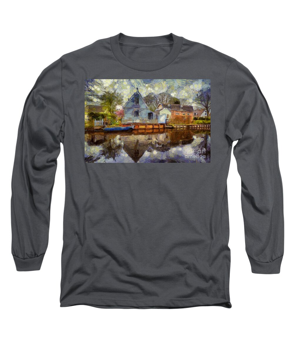 Morning Long Sleeve T-Shirt featuring the digital art Colorful Serenity by Eva Lechner