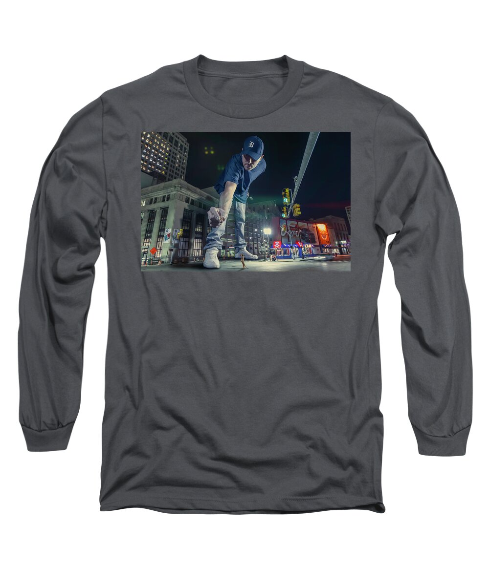 Dj Just Nick Long Sleeve T-Shirt featuring the photograph Coney Anyone? by Nicholas Grunas