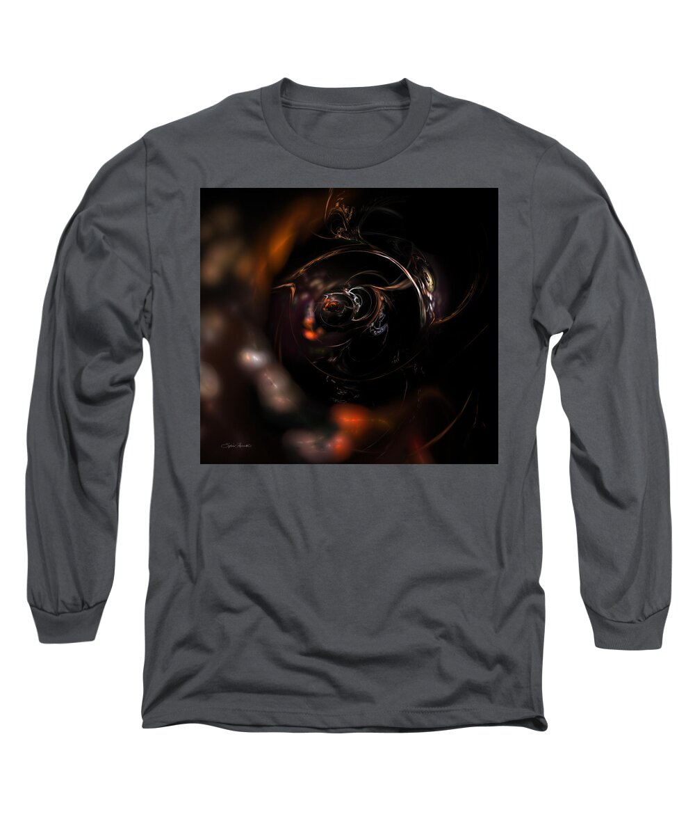 Cosmic Long Sleeve T-Shirt featuring the digital art Cosmic Sphere by Sylvia Thornton