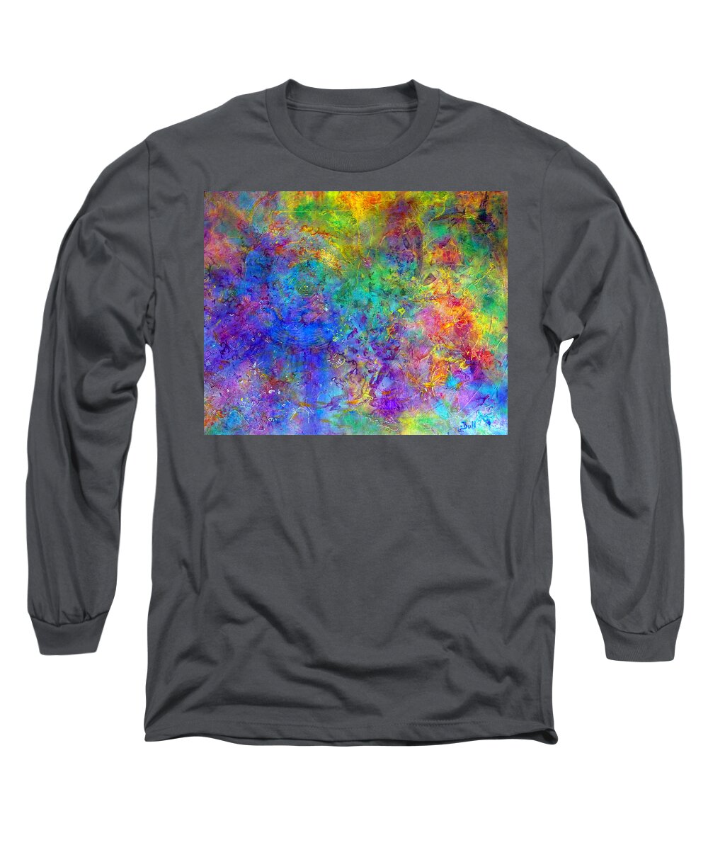 Acrylic Long Sleeve T-Shirt featuring the painting Cosmos by Claire Bull