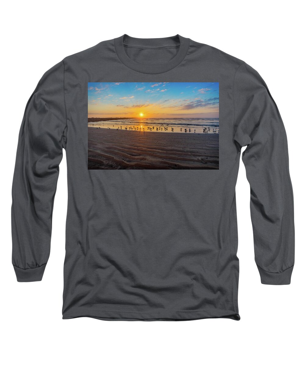 Beach Long Sleeve T-Shirt featuring the photograph Coastal Sunrise by Dave Files