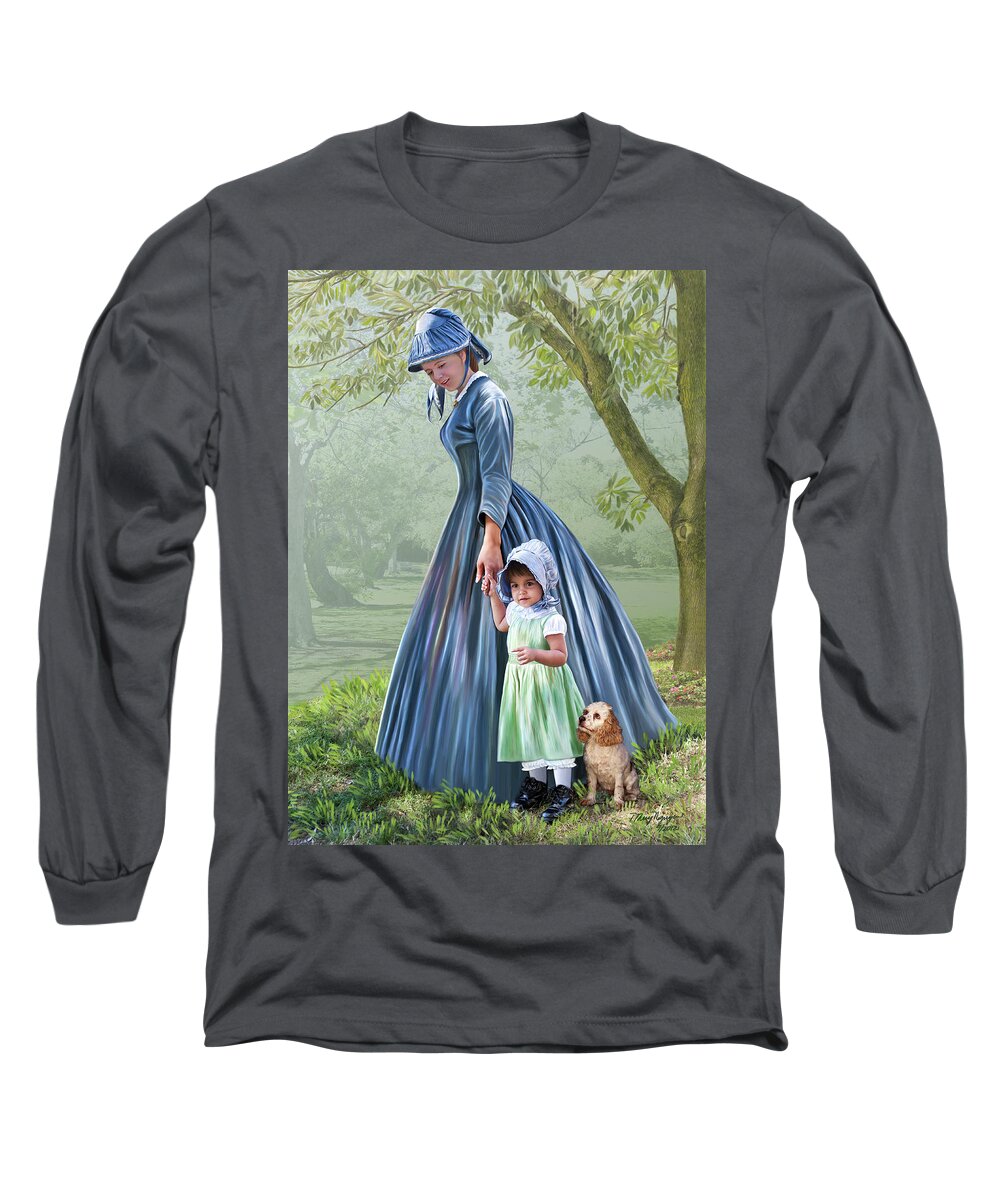 Family Long Sleeve T-Shirt featuring the digital art Country Life by Thanh Thuy Nguyen