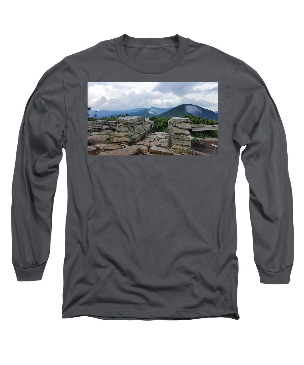 Craggy Pinnacle Long Sleeve T-Shirt featuring the photograph Craggy Pinnacle Vista 02 by William Slider