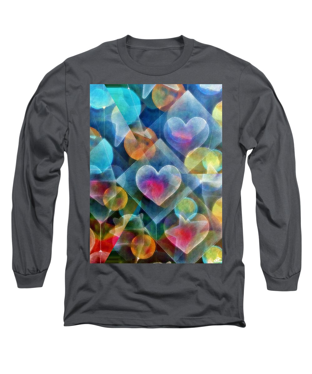 Intuition Long Sleeve T-Shirt featuring the pastel Creative Spirit by Laurie's Intuitive