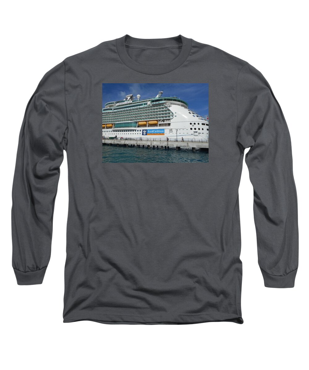 Cruise Long Sleeve T-Shirt featuring the photograph Cruise Ship by Kathleen Peck